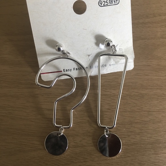 “?!” Earrings (new!) - Picture 2 of 3